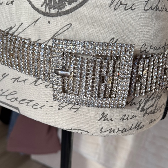 Silver Rhinestone Belt - Picture 2 of 11